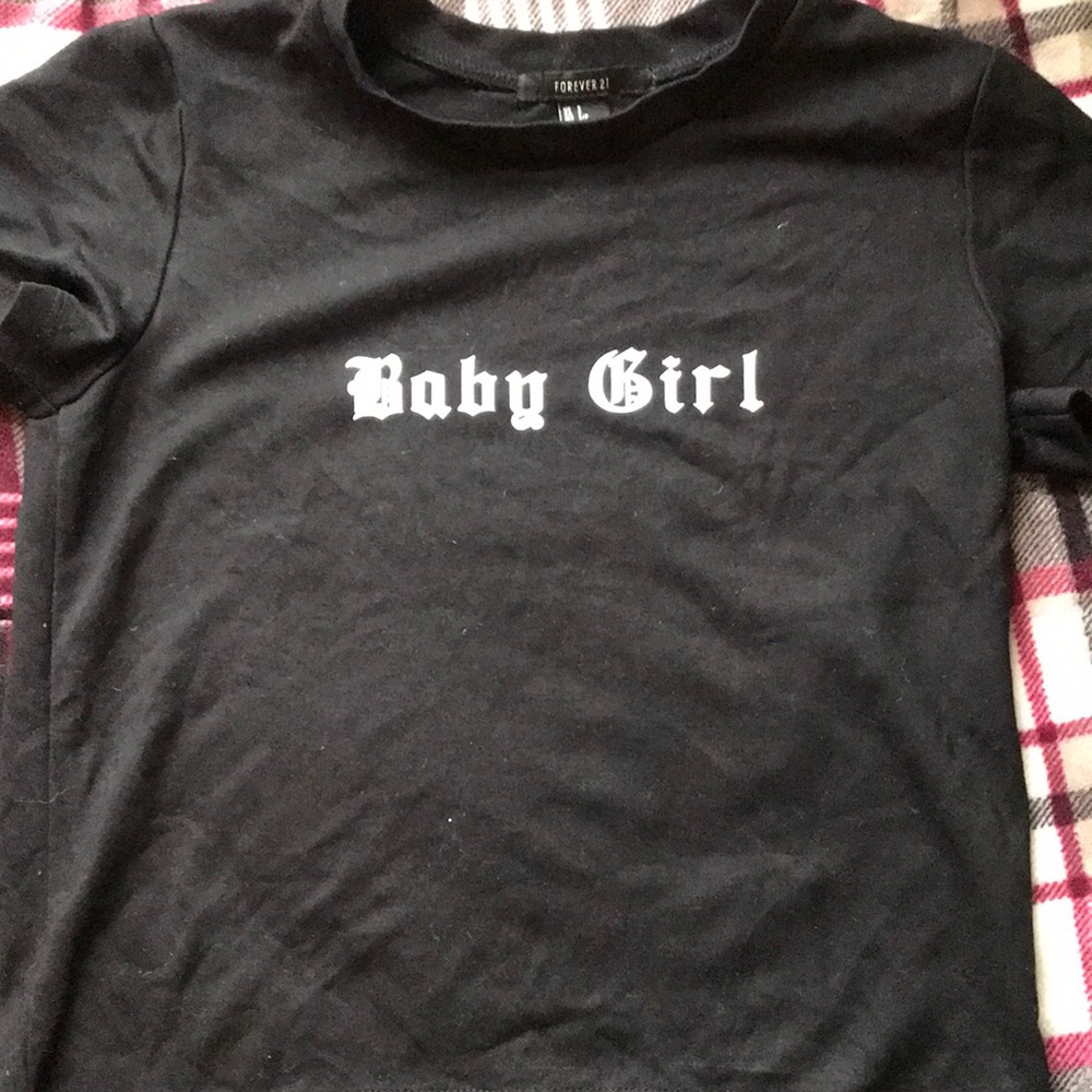F21 “Baby Girl” Crop top